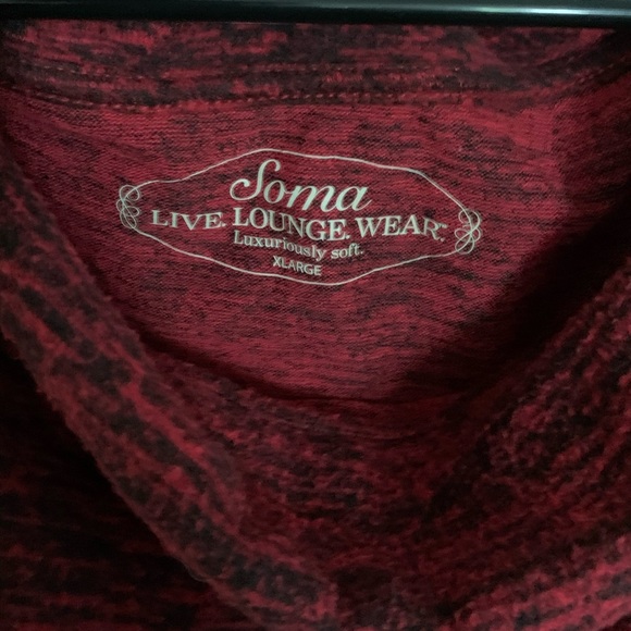 Red Marled Sweater with Collar - Picture 3 of 3